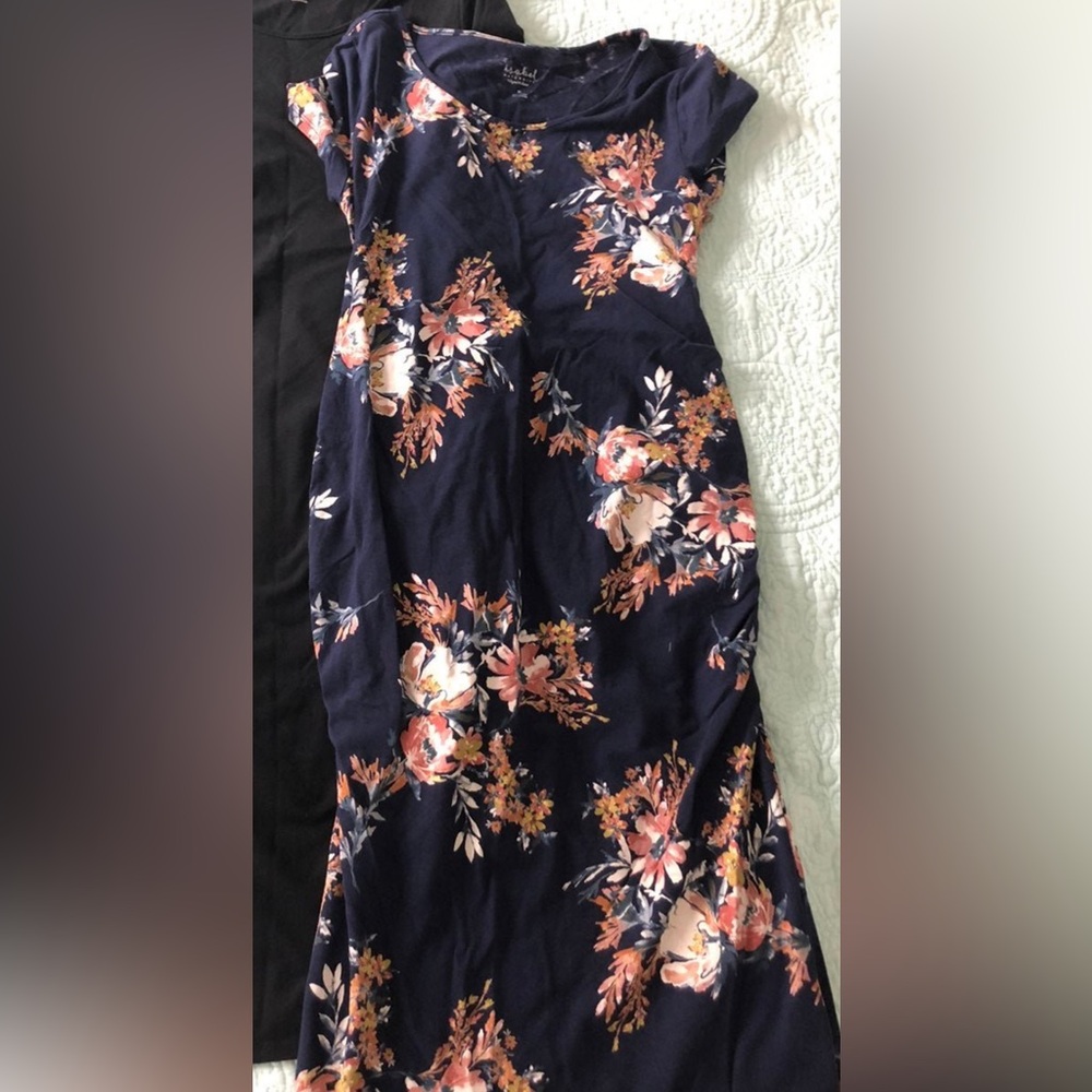 Medium navy maternity dress